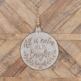 CALM & BRIGHT ORNAMENT PLAQUE