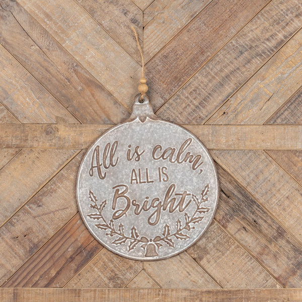 CALM & BRIGHT ORNAMENT PLAQUE