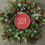 RED JOY WOOD ORNAMENT