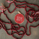 RED JOY WOOD ORNAMENT