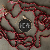 BLACK HOPE WOOD ORNAMENT