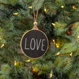 BLACK LOVE WOOD ORNAMENT