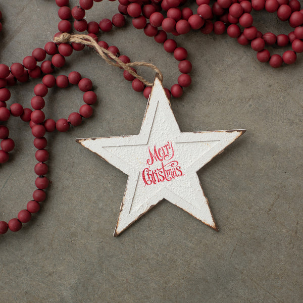 MERRY CHRISTMAS STAR ORNAMENT