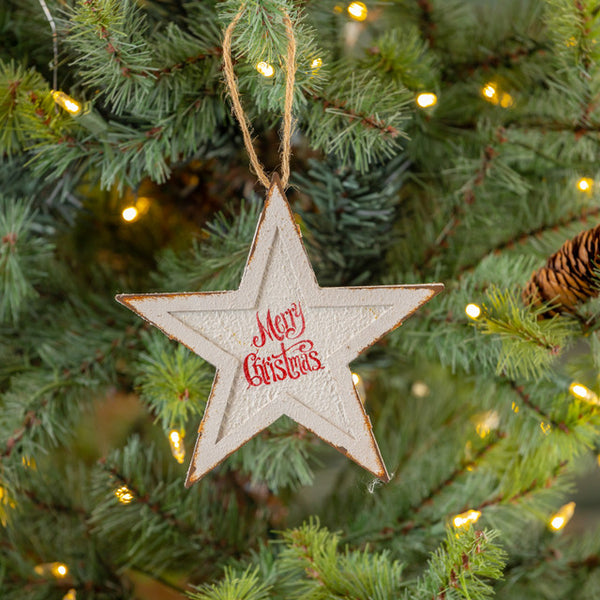 MERRY CHRISTMAS STAR ORNAMENT