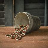 AGED RED,GREEN,SILVER BEAD