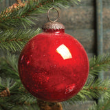 4" RED KUGEL ORNAMENT