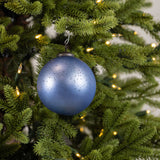 4" ANTIQUED BLUE KUGEL ORNAMENT