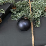 3" BLACK KUGEL ORNAMENT