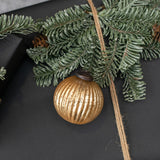 3" CHAMPAGNE RIBBED KUGEL ORNAMENT