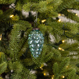 3" TURQUOISE PINECONE KUGEL ORNAMENT