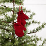 4" RED MITTEN ORNAMENT