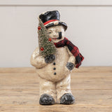 8" FACE SNOWMAN W/ TREE