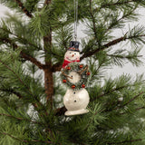 4.25" BEAD WREATH SNOWMAN ORNAMENT