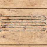 72" SILVER TEAL & CHAMPAGNE BEAD GARLAND