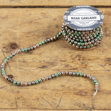 72" SILVER TEAL & CHAMPAGNE BEAD GARLAND