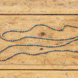 72" SILVER TEAL & CHAMPAGNE BEAD GARLAND