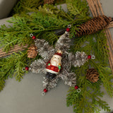 SANTA TINSEL STAR ORNAMENT