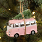 PINK VAN W/ CHRISTMAS TREE ORNAMENT