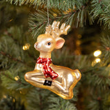 DEER W/ DOTTED SCARF ORNAMENT