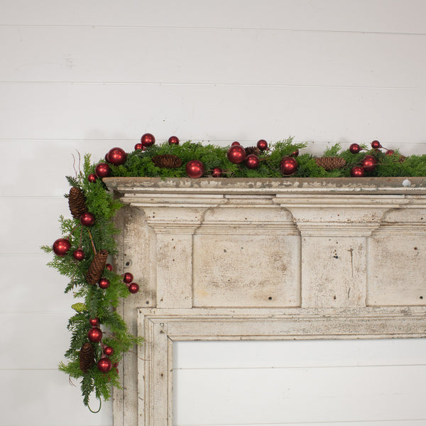 72" RED BALL GARLAND W/ 2" BALL