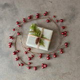 72" RED BALL GARLAND W/ 1.5" BALL