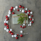 72" RED & WHITE BALL GARLAND W/ 2.75" BALL