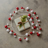 72" RED & WHITE BALL GARLAND W/ 2" BALL