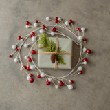 72" RED & WHITE BALL GARLAND W/ 1.5" BALL