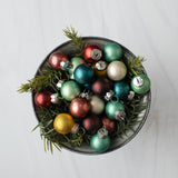 SET/ 24 MULTI COLOR MINI BALL ORNAMENTS