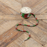 72" RED, GREEN & SILVER BEAD GARLAND SPOOL