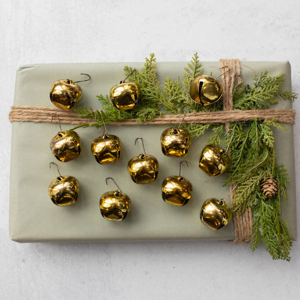 SET/ 12 GOLD 1.5" JINGLE BELLS