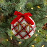 6" PLAID JOY BALL ORNAMENT