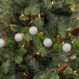 GREEN & WHITE SNOWBALL GARLAND