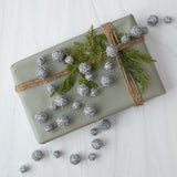 SMALL SILVER SNOWBALL GARLAND