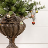 6' TINSEL GARLAND WITH STRIPED BULBS