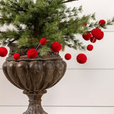 6" RED POM POM GARLAND