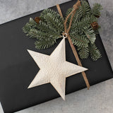 7.5" WHITE METAL STAR ORNAMENT