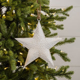 7.5" WHITE METAL STAR ORNAMENT